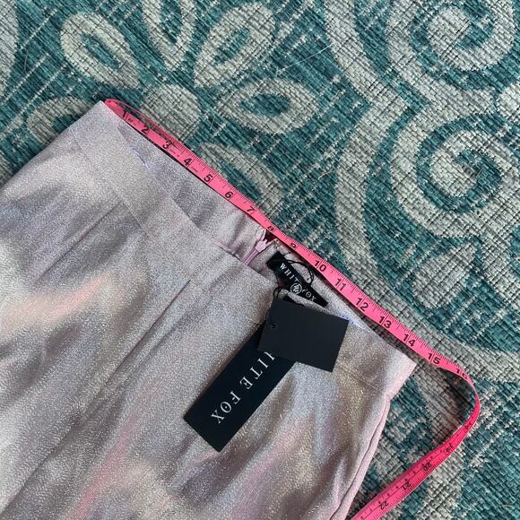 White Fox Boutique Stargazing Pants and All Mine Crop Top Set Baby Pink - Size L - Picture 12 of 16